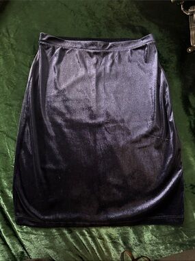 Fashion Nova Midnight Velvet Pencil Skirt